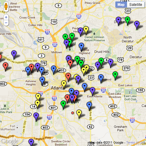 Play Atlanta Playground Map. Enable javascript to use interactive map.